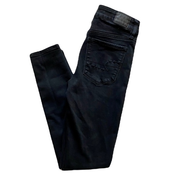 American Eagle Distressed Jegging Dark Black Wash - Ripped Jean - size 2 - Picture 4 of 9